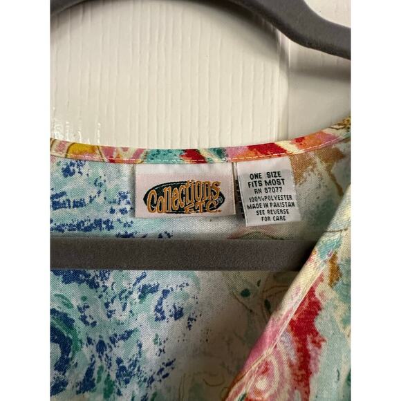 Vintage Collections ETC Women's  V-Neck kaftan swim coverup dress One Size - Picture 3 of 8